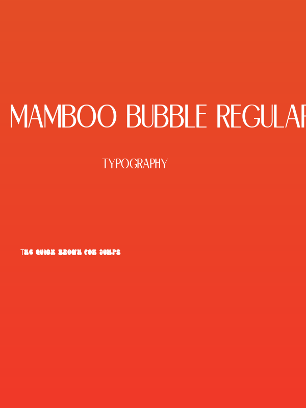 Mamboo bubble Regular Poster