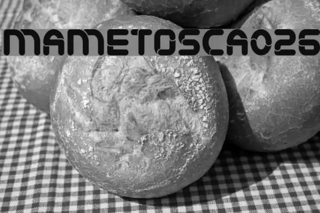 Mametosca026 Font examples