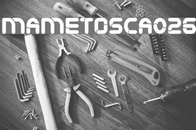 Mametosca026 Font examples