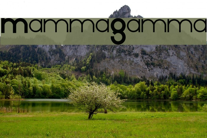 MammaGamma Font examples