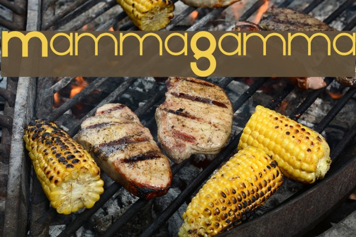 MammaGamma Font examples