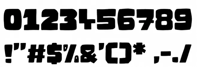 Mammoth Rush Font OTHER CHARS