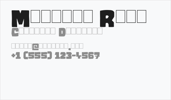 Mammoth Rush Business Card