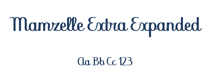 Mamzelle Extra Expanded Font Preview