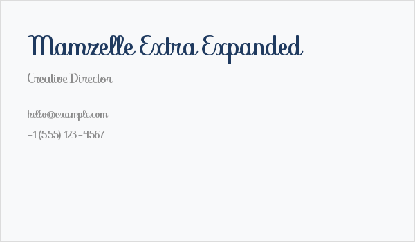 Mamzelle Extra Expanded Business Card