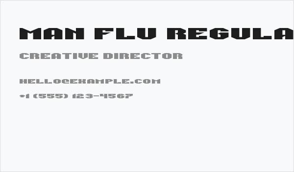 Man Flu Regular Business Card