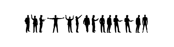 Man Silhouettes  Free Fonts Download