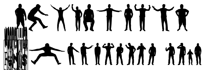 Man Silhouettes Font OTHER CHARS