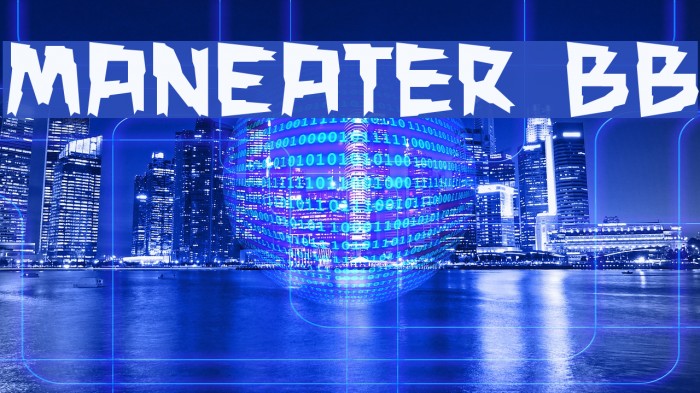 ManEater BB Font examples
