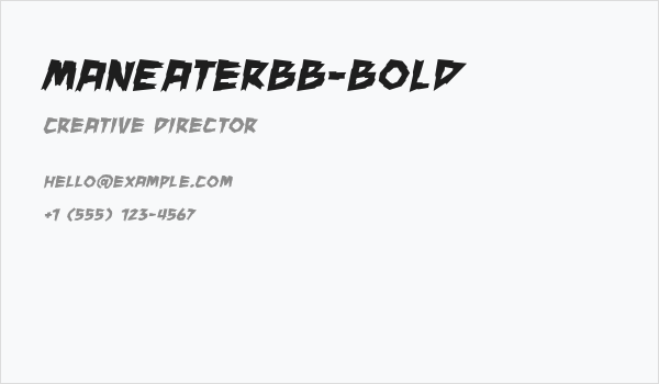 ManEaterBB-Bold Business Card