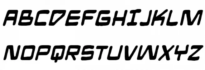 ManMachine BB Bold Italic फ़ॉन्ट अपरकेस