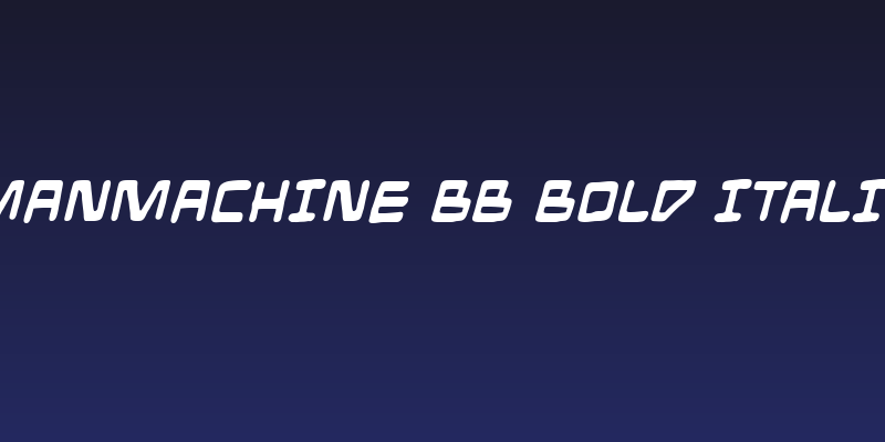 ManMachine BB Bold Italic Social Header