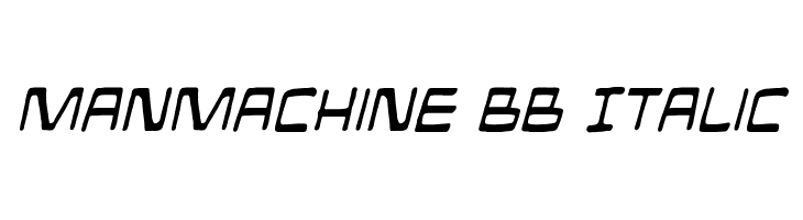 ManMachine BB Italic Font - FFonts.net