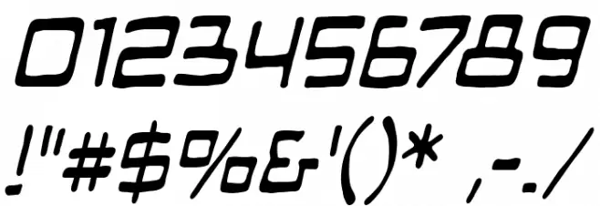 ManMachine BB Italic Font OTHER CHARS