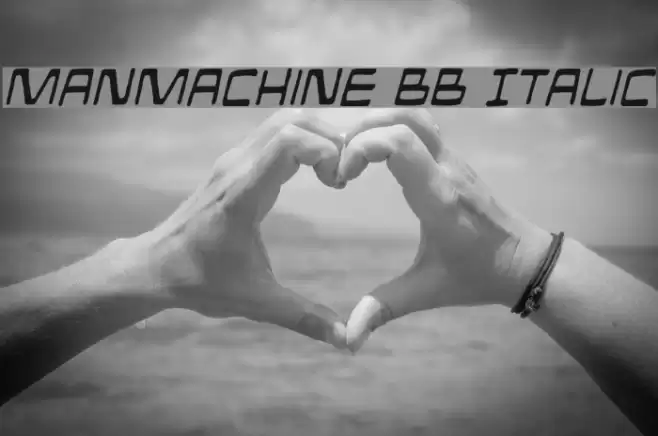 ManMachine BB Italic Font examples