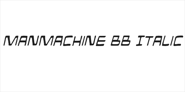 ManMachine BB Italic Logo