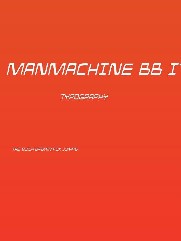 ManMachine BB Italic Poster