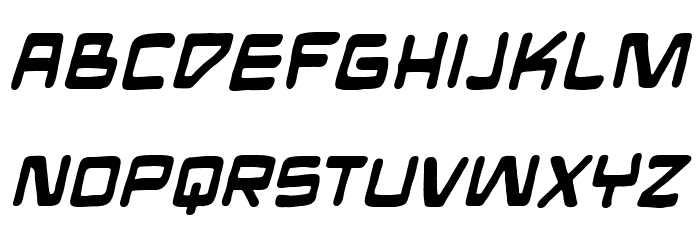 ManMachineBB-BoldItalic Font LOWERCASE