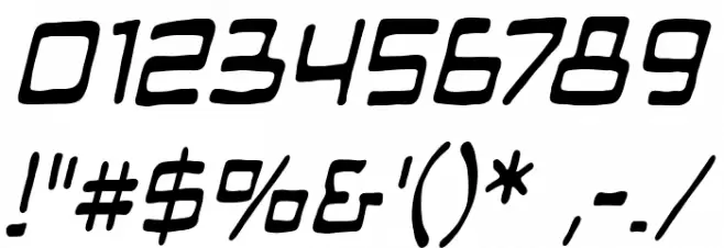 ManMachineBB-Italic Font OTHER CHARS