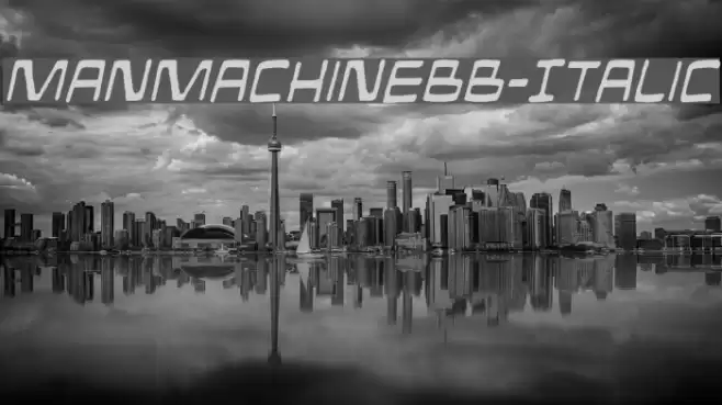 ManMachineBB-Italic Font examples