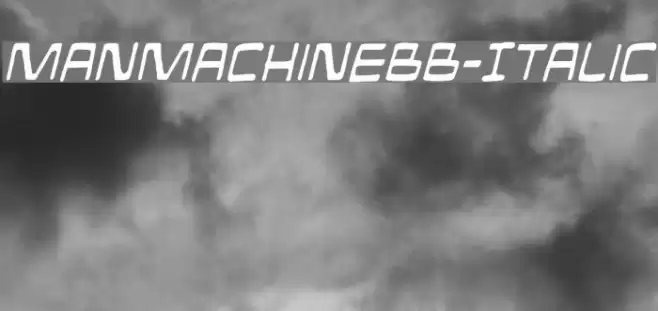 ManMachineBB-Italic Font examples