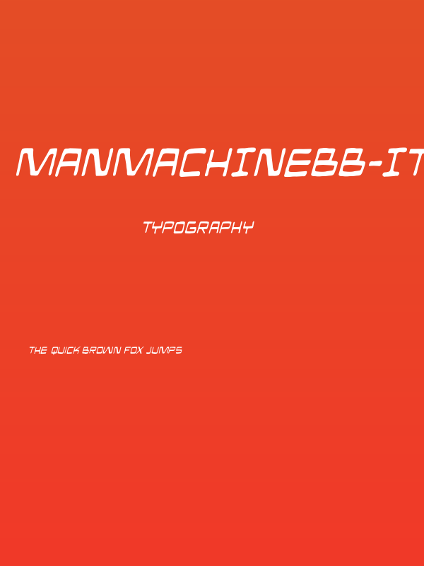 ManMachineBB-Italic Poster