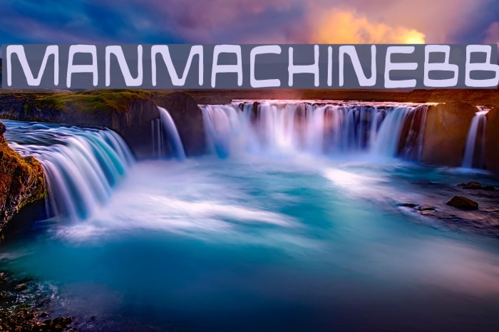 ManMachineBB Font examples