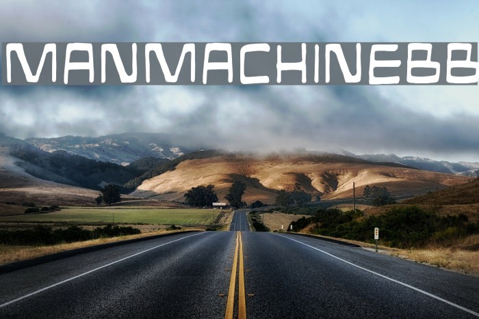 ManMachineBB Font examples