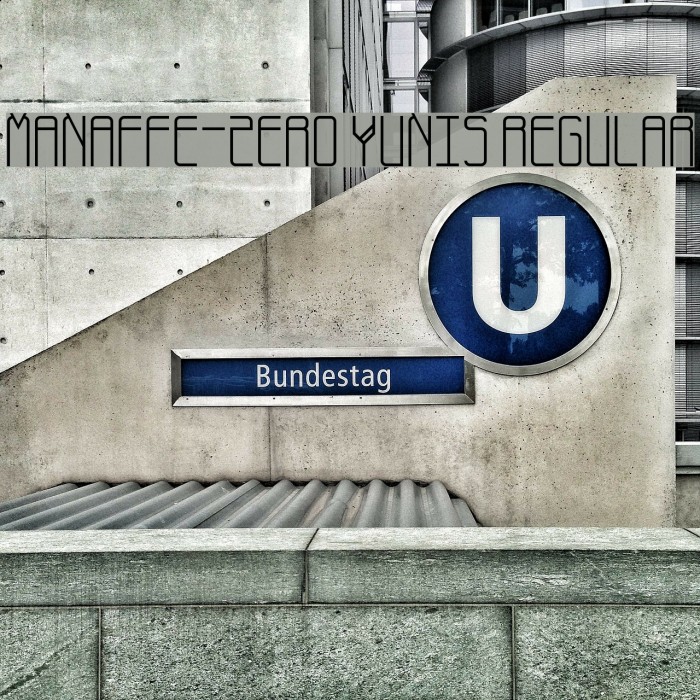 Manaffe-Zero Yunis Regular Font examples