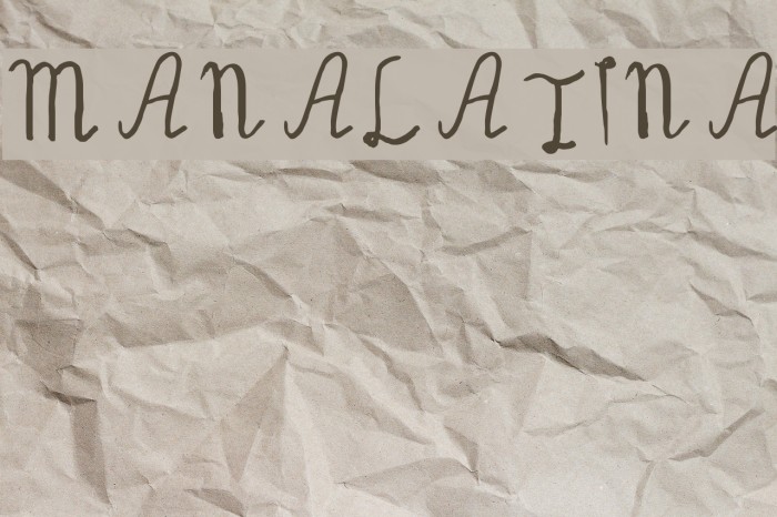 Manalatina Font examples