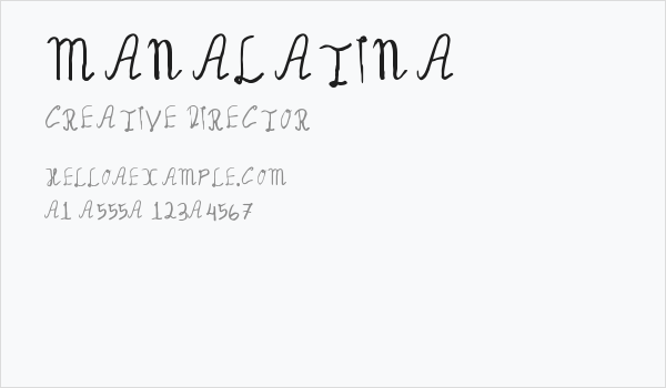 Manalatina Business Card