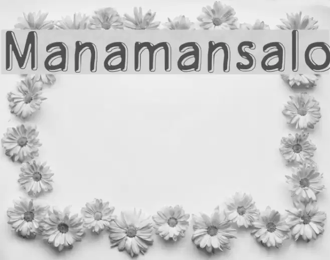 Manamansalo Font examples