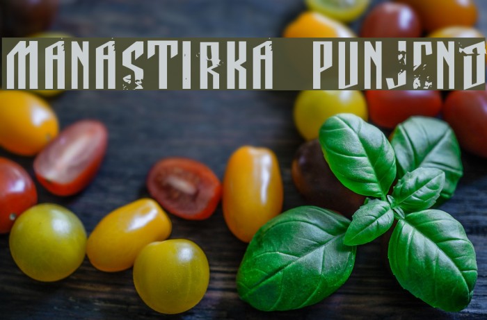 Manastirka punjeno Font examples