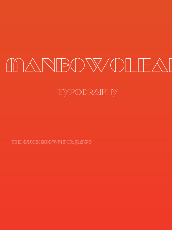 ManbowClear-Regular Poster