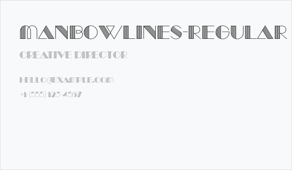 ManbowLines-Regular Business Card
