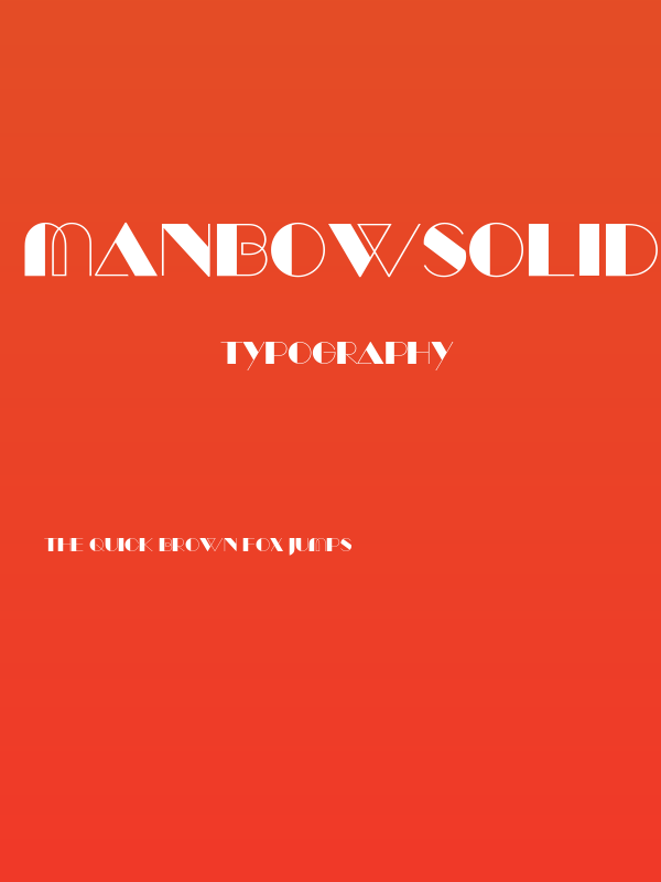 ManbowSolid-Regular Poster