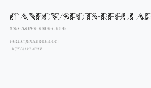 ManbowSpots-Regular Business Card