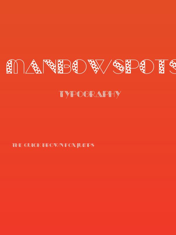 ManbowSpots-Regular Poster