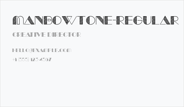 ManbowTone-Regular Business Card