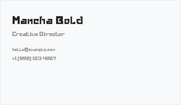 Mancha Bold Business Card
