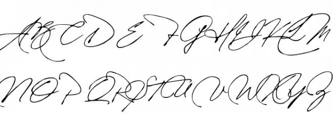 Manchester Signature 字体 大写