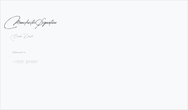 Manchester Signature Business Card
