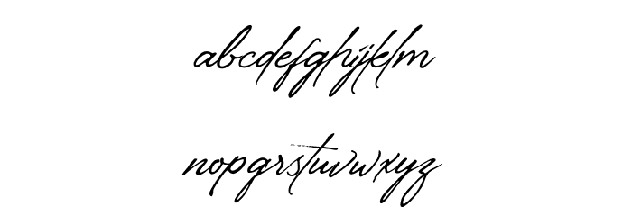 Manchester Signature Font LOWERCASE