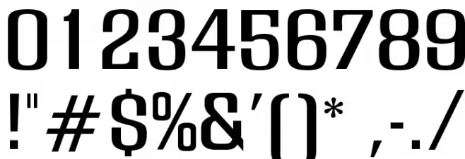 ManchesterOpti Font OTHER CHARS