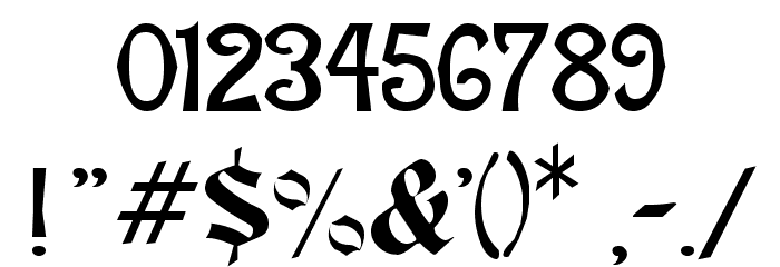 Manchuria Normal Font OTHER CHARS