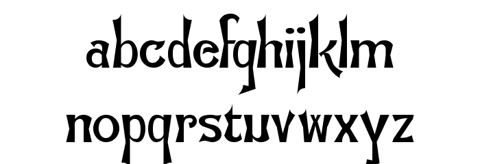 Manchuria Normal Font LOWERCASE
