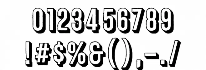 Mancunia-Outline Font OTHER CHARS