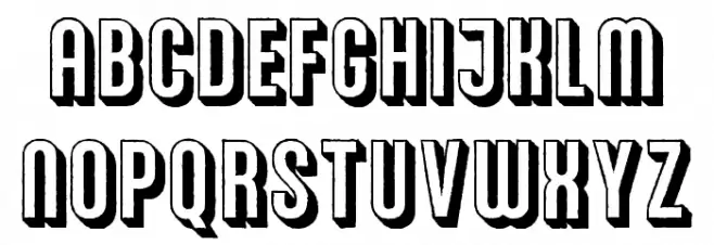 Mancunia-Outline Schriftart Groß