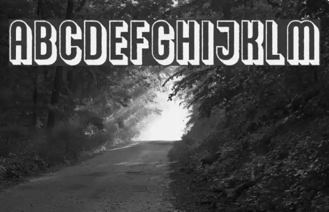 Mancunia-Outline Font examples