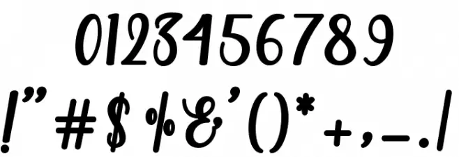 MandaScript Font OTHER CHARS